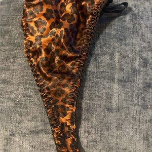Vintage 90s Animal Leopard Shiny Satin Panties Size Small